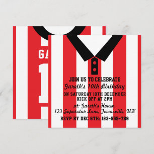 FotbollJersey inviterar det Themed partyet mallen Inbjudningar