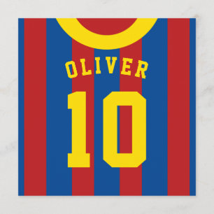 FotbollJersey inviterar det Themed partyet mallen Inbjudningar
