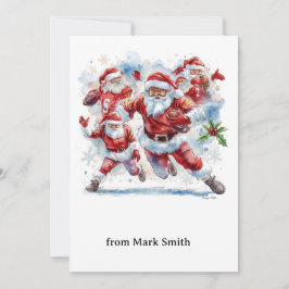 Fotbolljul med Tomtefar Julkort