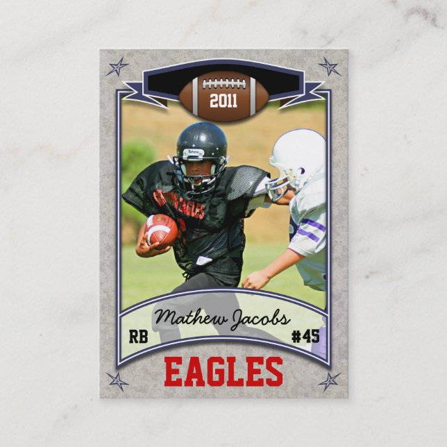 Fotbollkort Visitkort (Framsida)