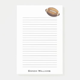 Fotbolllagledaren tillfogar namn 4 x 6 post-it block