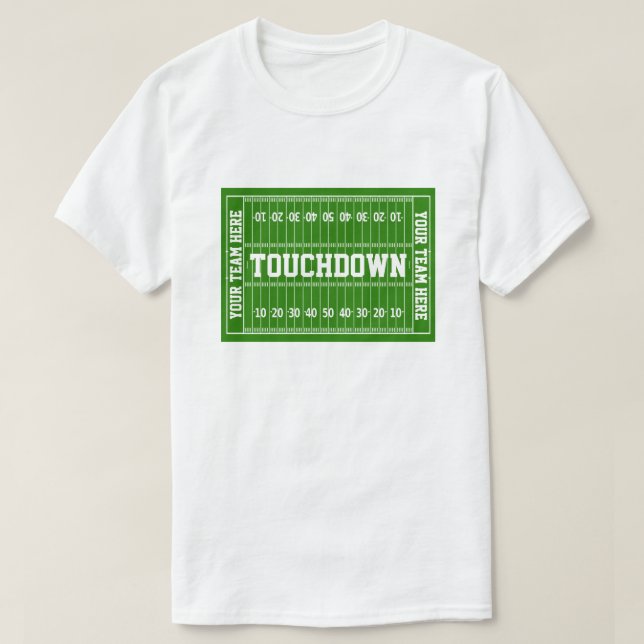 Fotbolllandningsögonblick din text tee (Design framsida)
