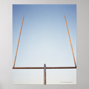 Fotbollmålet postar poster