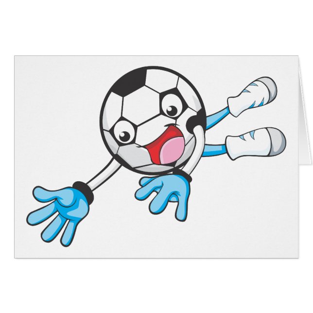 Fotbollmålvårdare Hälsningskort (Framsidan Horizontal)