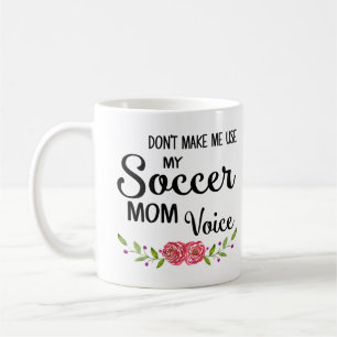 Fotbollmamman uttrycker kaffemugg