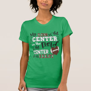 Fotbollmammaskjortan min Son är centrera T Shirt