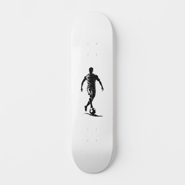 Fotbollman med boll mini skateboard bräda 18,5 cm (Framsida)