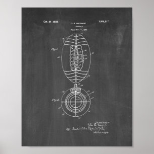 Fotbollpatent - svart tavla poster