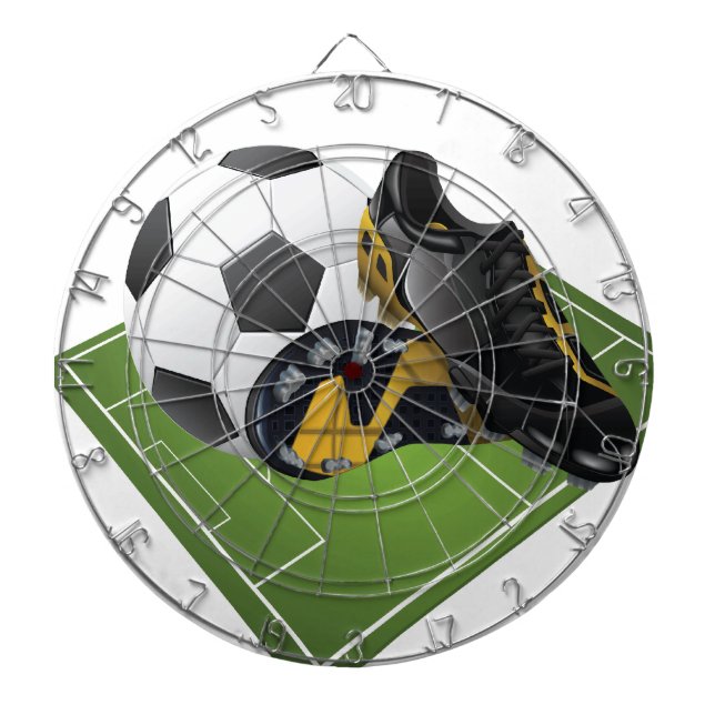 Fotbollpilen stiger ombord darttavla (Framsidan)