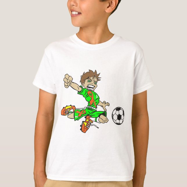 FOTBOLLPOJKE M.S. MEDVETENHET BAND TEE (Framsida)