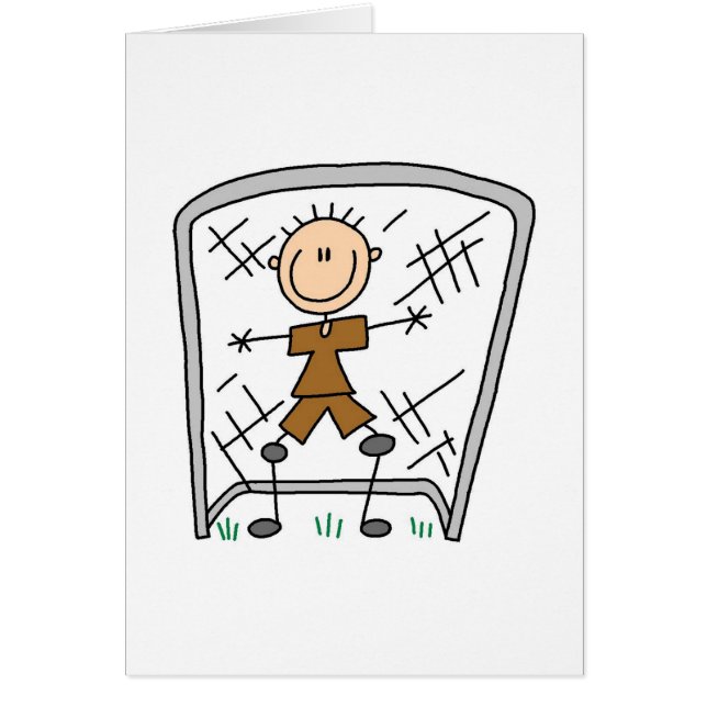 FotbollpojkeGoalie Hälsningskort (Framsidan)