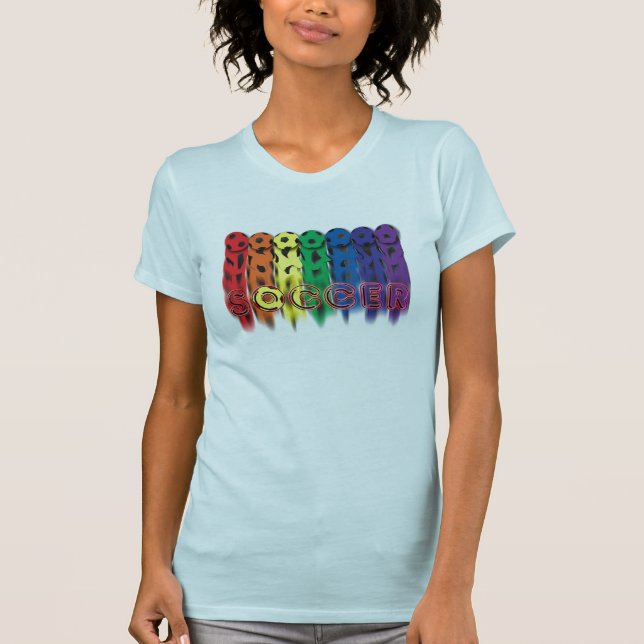 FotbollregnbågeT-tröja T-shirt (Framsida)