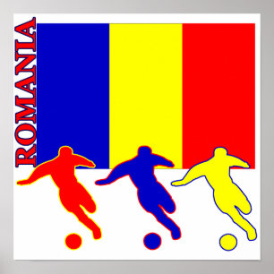 Fotbollrumänienaffisch Poster