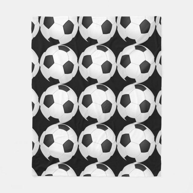Fotbolls Boll Fotbollsspelare Fleecefilt (Framsidan)