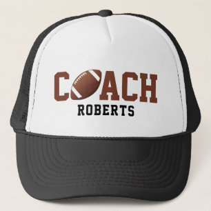 🏈 fotbolls-COACH [eget namn] Keps