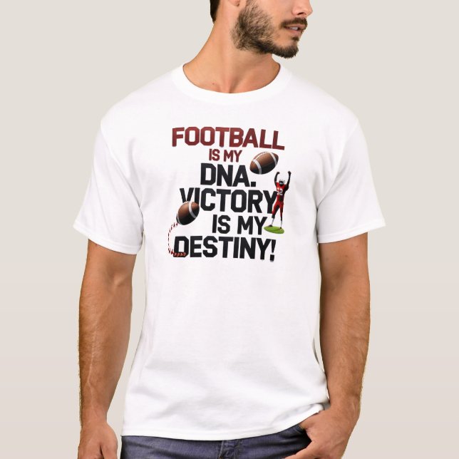 Fotbolls-DNA och segerdesign T Shirt (Framsida)