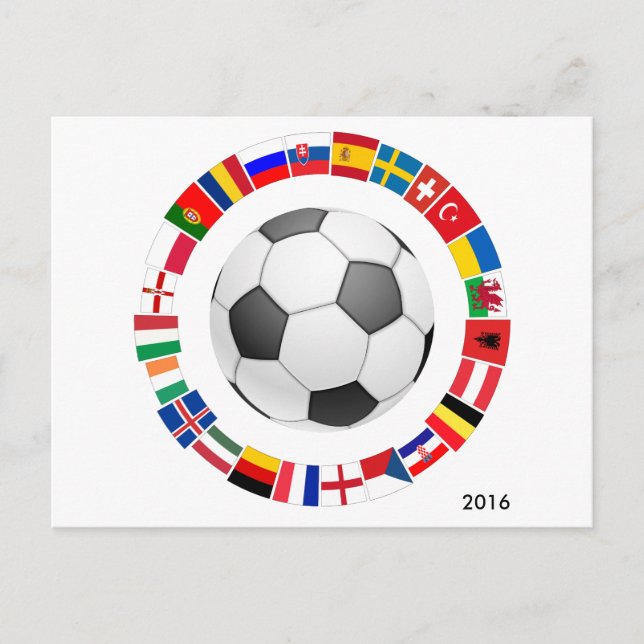 Fotbolls-EM 2016 Vykort (Framsida)
