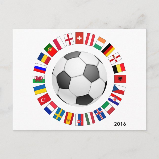 Fotbolls-EM 2016 Vykort (Framsida)