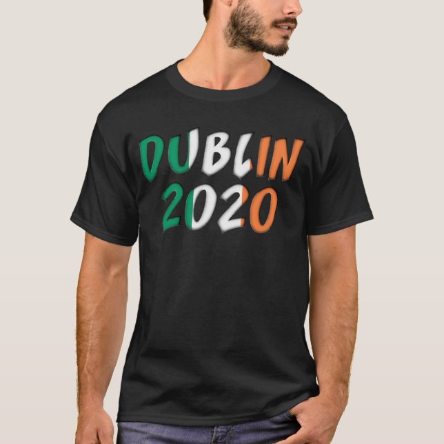Fotbolls-EM i Dublin 2020 T Shirt (Framsida)