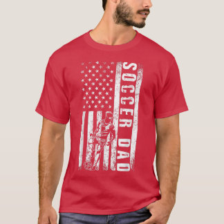 Fotbolls-EM PAPPA USA flagga Fläkt DADDY Far T Shirt