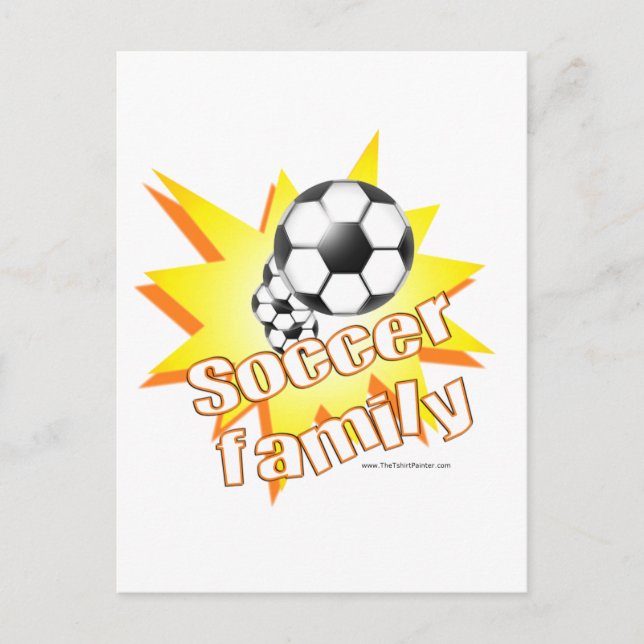 Fotbolls Familj Vykort (Framsida)
