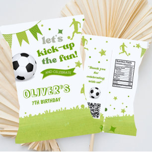 Fotbolls födelsedag Chip Bag Party Treats Loot Bag
