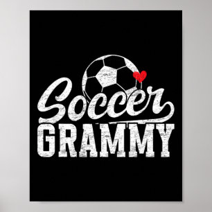 Fotbolls Grammy Mormor Grammy För En Fotbollsspela Poster