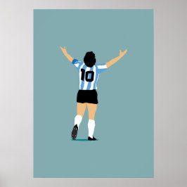 Fotbolls Gud Den Störste Genom Tiderna Poster