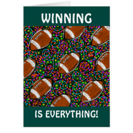 Fotbolls Konst Grön Hälsningskort