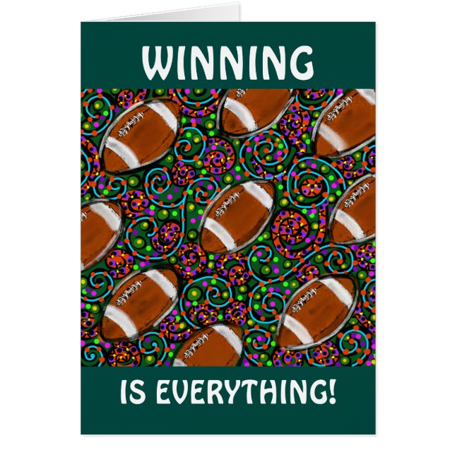 Fotbolls Konst Grön Hälsningskort (Framsidan)