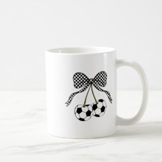 Fotbolls Körsbär Kokett Båge Fotboll Körsbär Fotbo Kaffemugg
