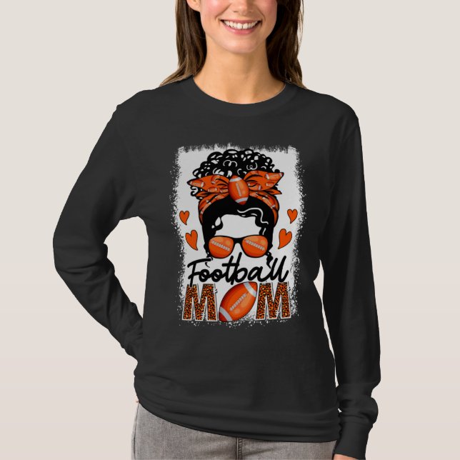Fotbolls Mamma Leopard Röttorv Dag För Mamma Dag T Shirt (Framsida)
