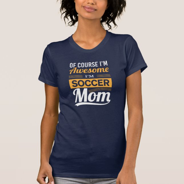 Fotbolls-Mamma Retro-textdesign 2 T-Shirt (Framsida)