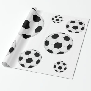 Fotbolls mönster presentpapper