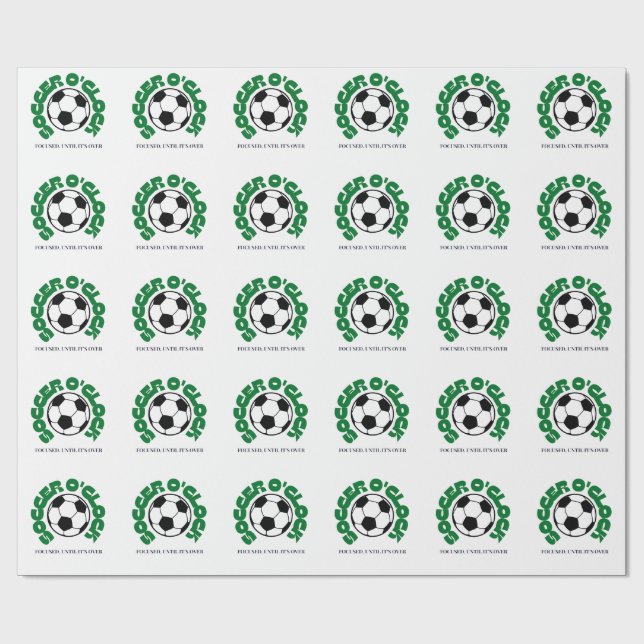 Fotbolls O'Clock – Fokuserad Tills Det Är Över | F Presentpapper (Platt)