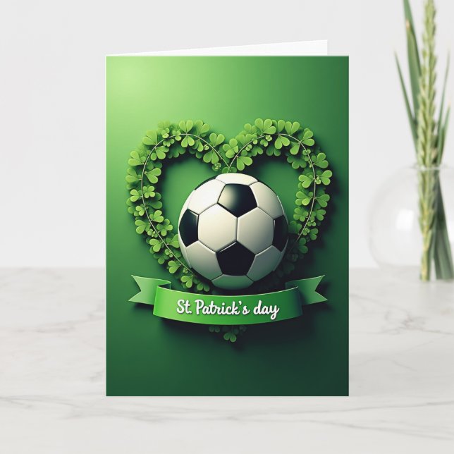 Fotbolls Shamrock St Patricks-kort Kort (Framsida)
