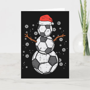 Fotbolls Snömannen Jul Xmas Sport Pojkar Flickor Kort