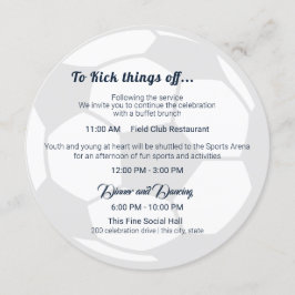 Fotbolls Sport Bar Mitzvah Detaljer och Info Inbjudningar