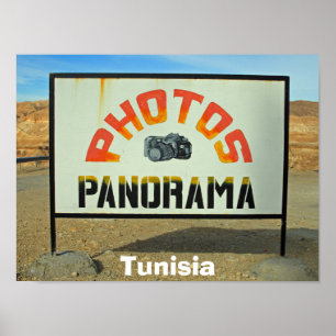 Fotbolls-stop i Tunisien Poster