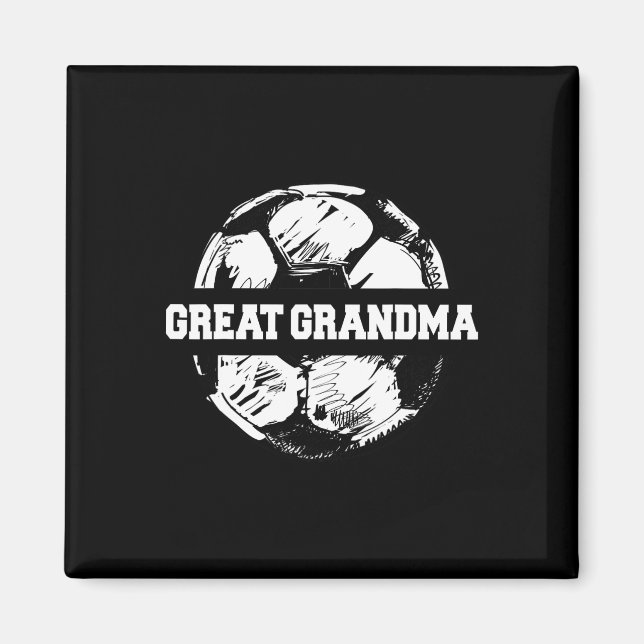 Fotbolls Super Mormor Fotboll Byll Split Rolig Fot Magnet (Framsidan)