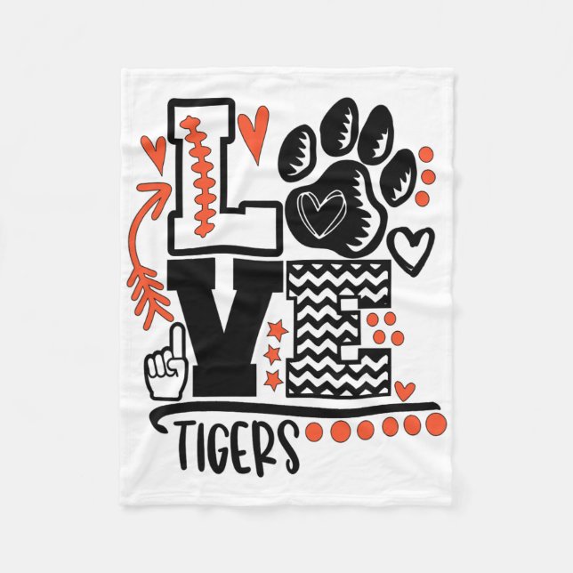 Fotbolls Tigers Tass Mamma Skolanda  Fleecefilt (Framsidan)
