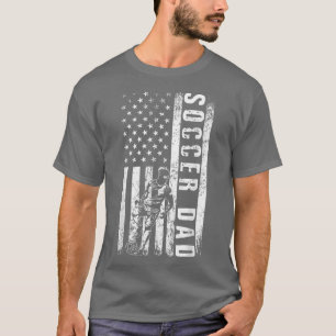 Fotbolls-USA flagga-fotbollsgruppen Fläkt DADDY Fa T Shirt