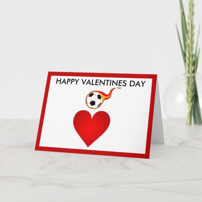 Fotbolls-Valentines day-kort Helgkort (Framsida)