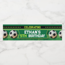 Fotbolls-Vattenflaskans etikett