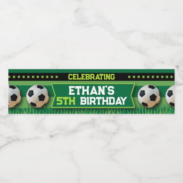 Fotbolls-Vattenflaskans etikett (Singel etikett)