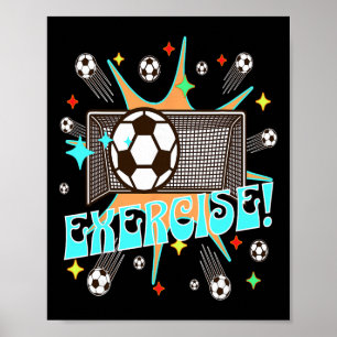 Fotbollsaktion Nätblast Övning Motivation Energi Poster