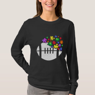 Fotbollsautism Pussel Manar Kvinnor i Kids Autism T Shirt