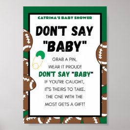 Fotbollsbabyskylt Poster