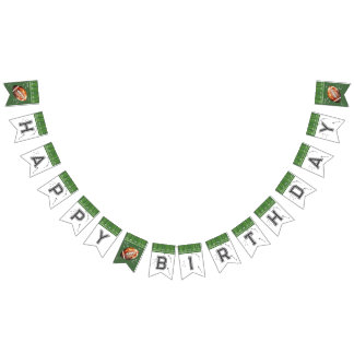 Fotbollsbanderoll på födelsedagen, första året ner vimplar