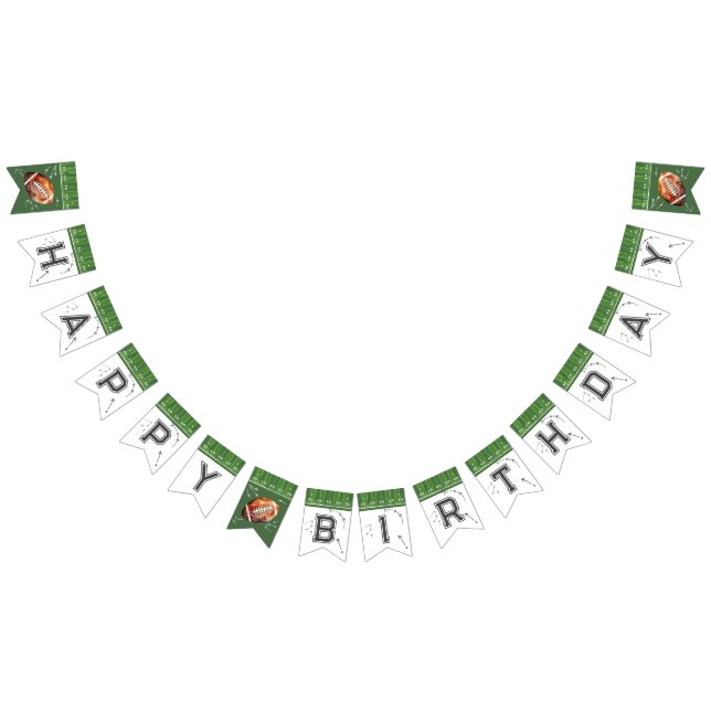 Fotbollsbanderoll på födelsedagen, första året ner vimplar (Alla)